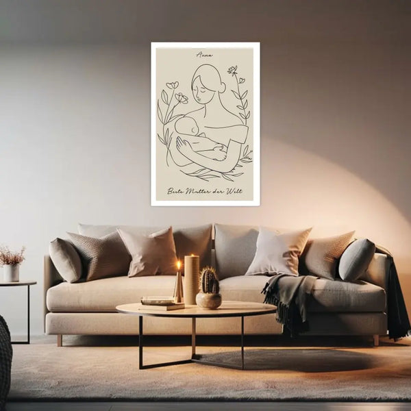 Imagen personalizada Día de la Madre - dibujo lineal