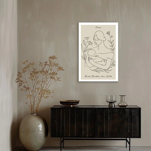 Imagen personalizada Día de la Madre - dibujo lineal