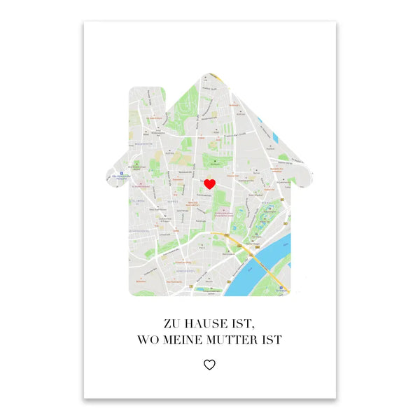 Imagen personalizada Día de la Madre - El hogar es - tarjeta