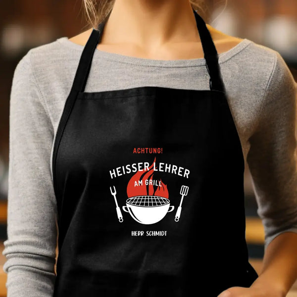 Profesora Delantal BBQ Personalizada - Profesora Caliente