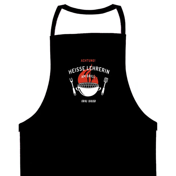 Profesora Delantal BBQ Personalizada - Profesora Caliente