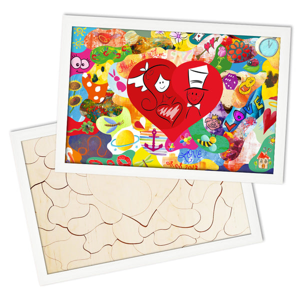 Juego de bodas corazón de boda para recortar