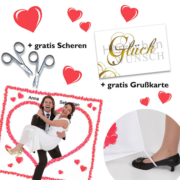 Juego de bodas corazón de boda para recortar