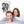Cargar imagen en el visor de la galería, Karikatur vom Foto - Familie Mama Papa Kind Portrait Zeichnung mit rot (ca1311pen-red) - Lustige individuelle Karikatur vom eigenen Foto
