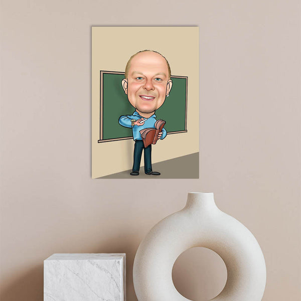 Karikatur vom Foto - Lehrer (ca185) - Lustige individuelle Karikatur vom eigenen Foto