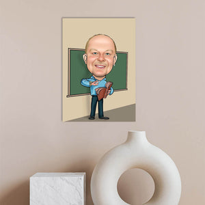 Karikatur vom Foto - Lehrer (ca185) - Lustige individuelle Karikatur vom eigenen Foto