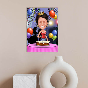 Karikatur vom Foto - Party (ca189) - Lustige individuelle Karikatur vom eigenen Foto