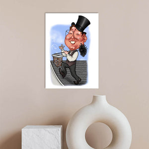 Karikatur vom Foto - Schornsteinfeger (ca190) - Lustige individuelle Karikatur vom eigenen Foto