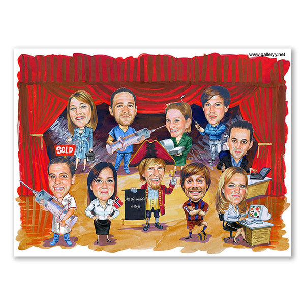 Karikatur vom Foto - Band (ca2065) - Lustige individuelle Karikatur vom eigenen Foto