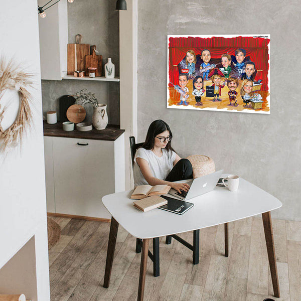 Karikatur vom Foto - Band (ca2065) - Lustige individuelle Karikatur vom eigenen Foto