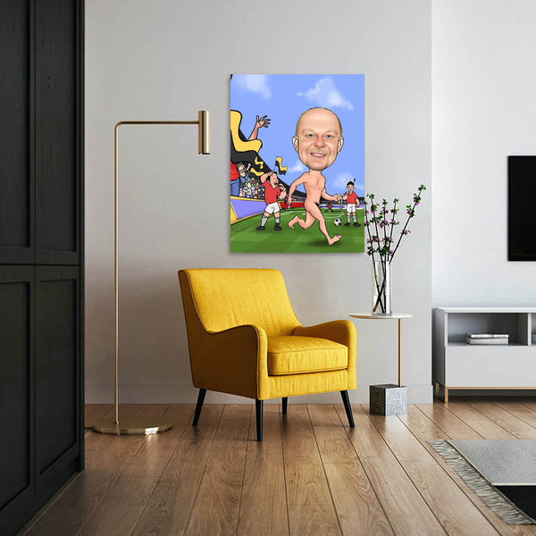 Karikatur vom Foto - Am Strand (ca219) - Lustige individuelle Karikatur vom eigenen Foto