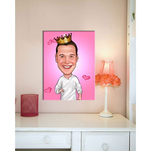 Karikatur vom Foto - König (ca246man) - Lustige individuelle Karikatur vom eigenen Foto