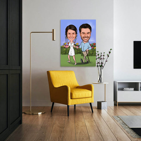 Karikatur vom Foto - Hilf mir (ca321) - Lustige individuelle Karikatur vom eigenen Foto