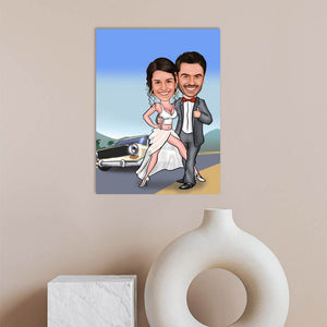 Karikatur vom Foto - Yes Baby (ca329) - Lustige individuelle Karikatur vom eigenen Foto