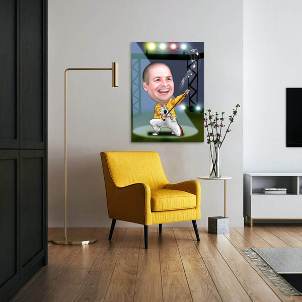 Karikatur vom Foto - Freddie (ca463) - Lustige individuelle Karikatur vom eigenen Foto