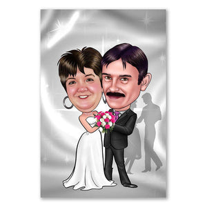 Karikatur vom Foto - Silver stars (ca473) - Lustige individuelle Karikatur vom eigenen Foto