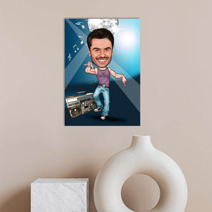 Karikatur vom Foto - Hip Hop Rapper (ca500) - Lustige individuelle Karikatur vom eigenen Foto