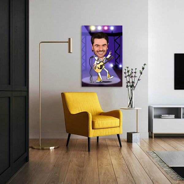 Karikatur vom Foto - Showact live (ca513) - Lustige individuelle Karikatur vom eigenen Foto