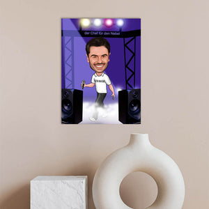 Karikatur vom Foto - Mann auf Bühne (ca556) - Lustige individuelle Karikatur vom eigenen Foto