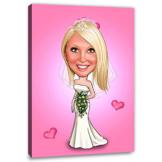 Karikatur vom Foto - Hochzeit (ca609woman) - Lustige individuelle Karikatur vom eigenen Foto