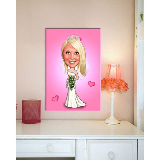 Karikatur vom Foto - Hochzeit (ca609woman) - Lustige individuelle Karikatur vom eigenen Foto