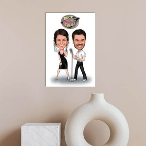 Karikatur vom Foto - RocknRoll (ca640) - Lustige individuelle Karikatur vom eigenen Foto