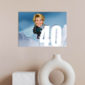 Karikatur vom Foto - Alt werden ohne Altern (ca669) - Lustige individuelle Karikatur vom eigenen Foto