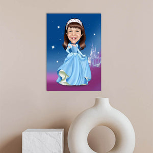 Karikatur vom Foto - Prinzessin (ca678) - Lustige individuelle Karikatur vom eigenen Foto