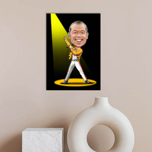 Karikatur vom Foto - We will rock you (ca697) - Lustige individuelle Karikatur vom eigenen Foto