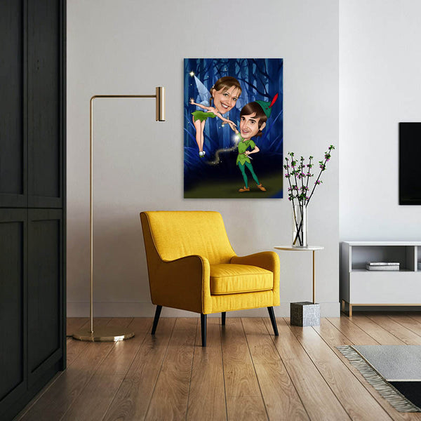 Karikatur vom Foto - Peter - Pärchen (ca808) - Lustige individuelle Karikatur vom eigenen Foto