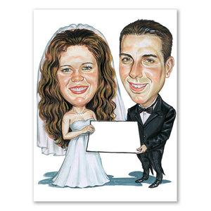 Karikatur vom Foto - Ein besonderes Datum (cdi196) - Lustige individuelle Karikatur vom eigenen Foto