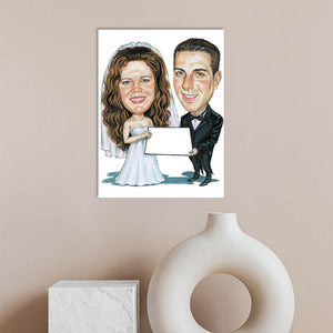 Karikatur vom Foto - Ein besonderes Datum (cdi196) - Lustige individuelle Karikatur vom eigenen Foto