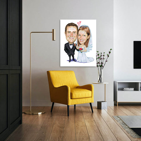 Karikatur vom Foto - Für immer (cdi211) - Lustige individuelle Karikatur vom eigenen Foto