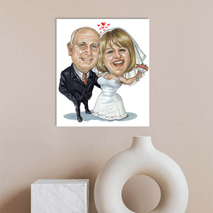 Karikatur vom Foto - Immerwährende Liebe (cdi376) - Lustige individuelle Karikatur vom eigenen Foto