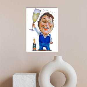 Karikatur vom Foto - Feierlaune (cdi440) - Lustige individuelle Karikatur vom eigenen Foto