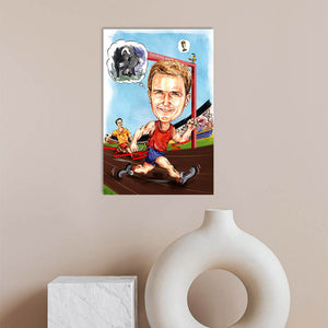 Karikatur vom Foto - Läufer (cdi461) - Lustige individuelle Karikatur vom eigenen Foto