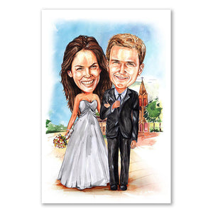 Karikatur vom Foto - Hochzeit (cdi465) - Lustige individuelle Karikatur vom eigenen Foto
