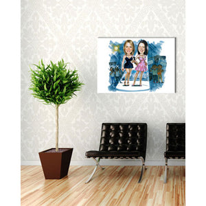 Karikatur vom Foto - Singen (cdi538) - Lustige individuelle Karikatur vom eigenen Foto