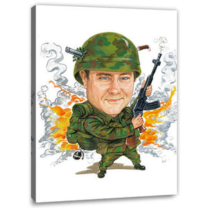 Karikatur vom Foto - Explosiver Mann (cju129) - Lustige individuelle Karikatur vom eigenen Foto