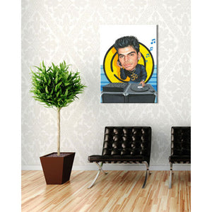 Karikatur vom Foto - DJ im Einsatz (cju162) - Lustige individuelle Karikatur vom eigenen Foto