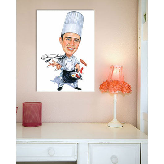 Karikatur vom Foto - Chefkoch (cju352) - Lustige individuelle Karikatur vom eigenen Foto