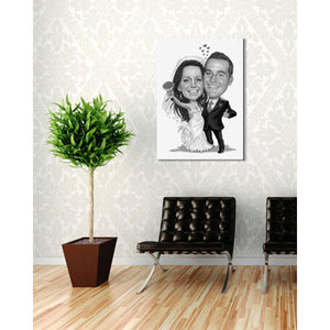 Karikatur vom Foto - Getraut SW (cju363sw) - Lustige individuelle Karikatur vom eigenen Foto