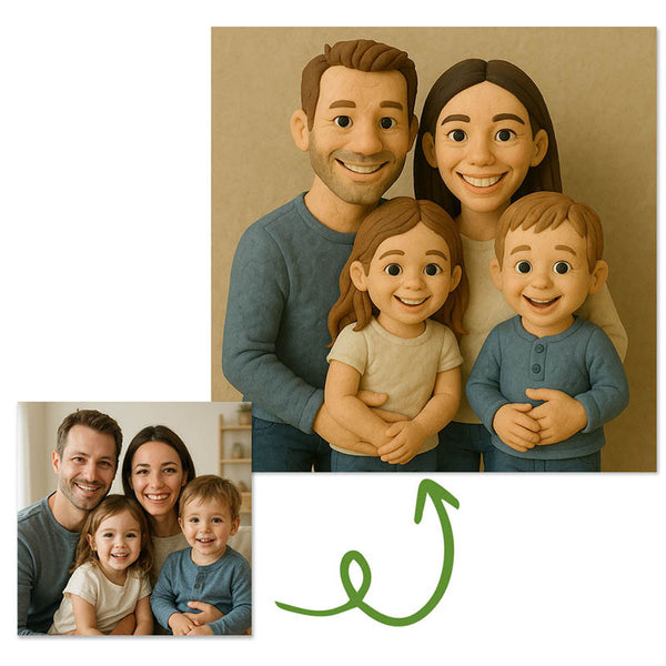 Pop-Art vom Foto - Knet Figur Bild (d004) - Künstlerisches Pop-Art Bild vom eigenen Foto