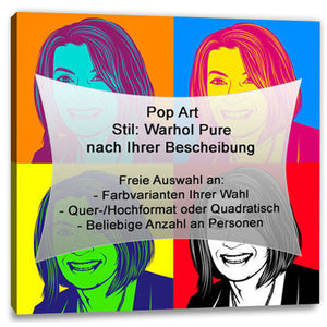 Pop-Art vom Foto - 4-Warhol pure eigene Beschreibung (wpu-4-00) - Künstlerisches Pop-Art Bild vom eigenen Foto
