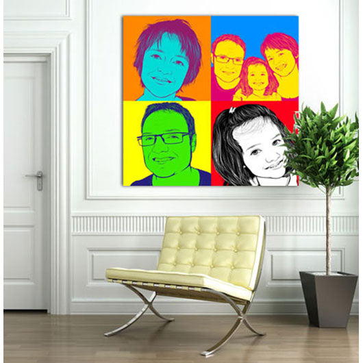 Pop-Art vom Foto - 4-Warhol pure 32 (wpu-4-32) - Künstlerisches Pop-Art Bild vom eigenen Foto