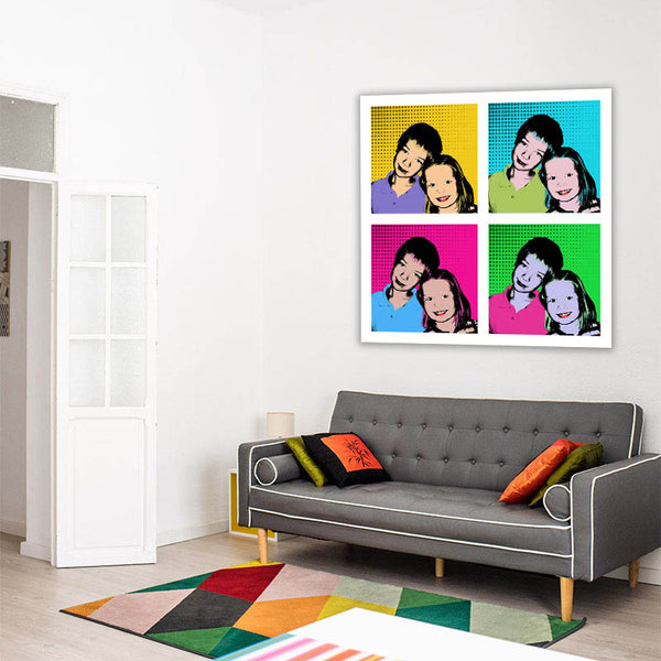 Pop-Art vom Foto - 4-Warhol Plus 30 (wpl-4-30) - Künstlerisches Pop-Art Bild vom eigenen Foto