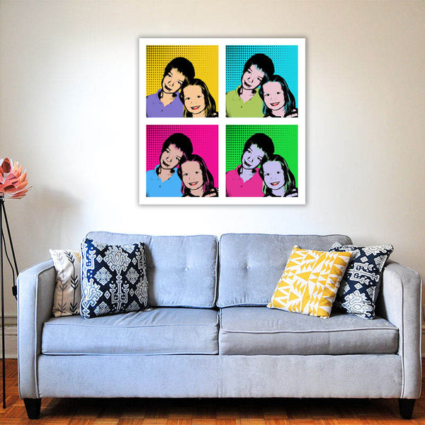 Pop-Art vom Foto - 4-Warhol Plus 30 (wpl-4-30) - Künstlerisches Pop-Art Bild vom eigenen Foto