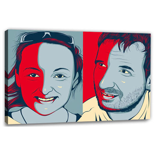 Pop-Art vom Foto - Obama 13 (oba013) - Künstlerisches Pop-Art Bild vom eigenen Foto