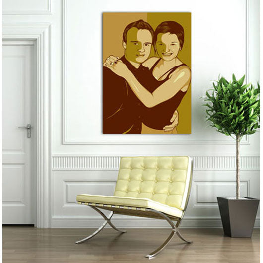 Pop-Art vom Foto - Obama 14 (oba014) - Künstlerisches Pop-Art Bild vom eigenen Foto