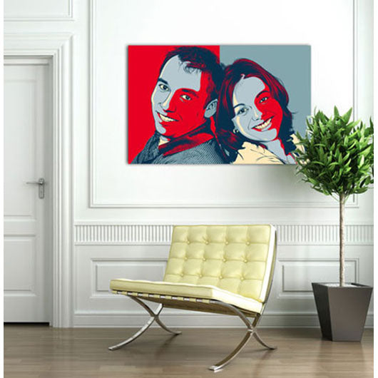 Pop-Art vom Foto - Obama 16 (oba016) - Künstlerisches Pop-Art Bild vom eigenen Foto